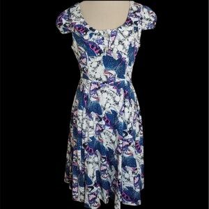 Retro Hearts & Roses Rockabilly Swing 1950's Dress